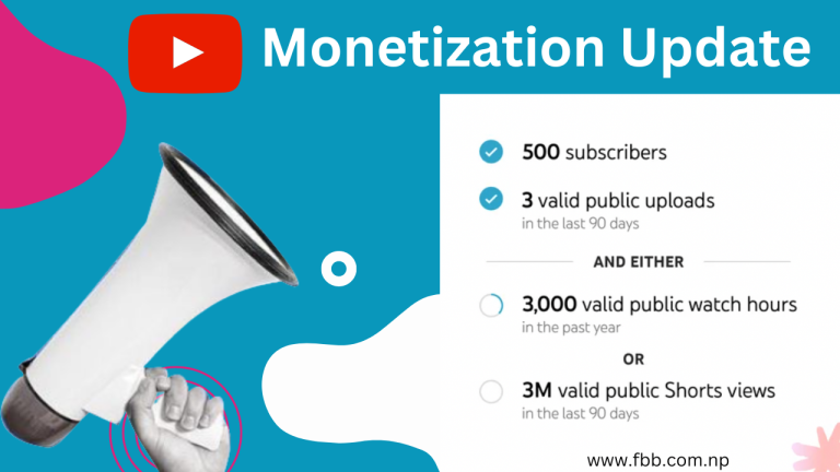 Youtube Monetization Requirement update 2023